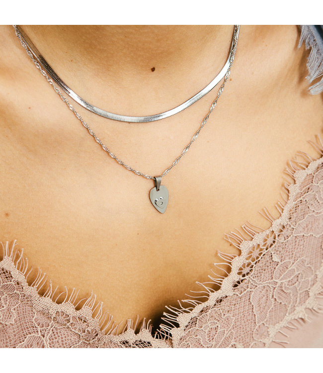 Heart Plate Necklace