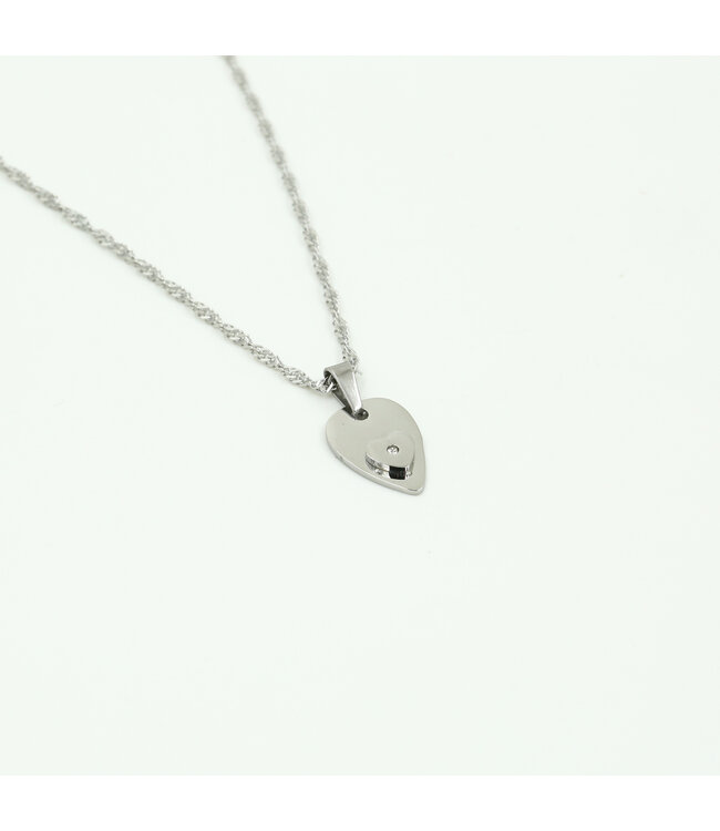 Heart Plate Necklace