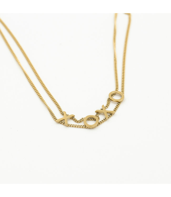 Double XOXO Necklace