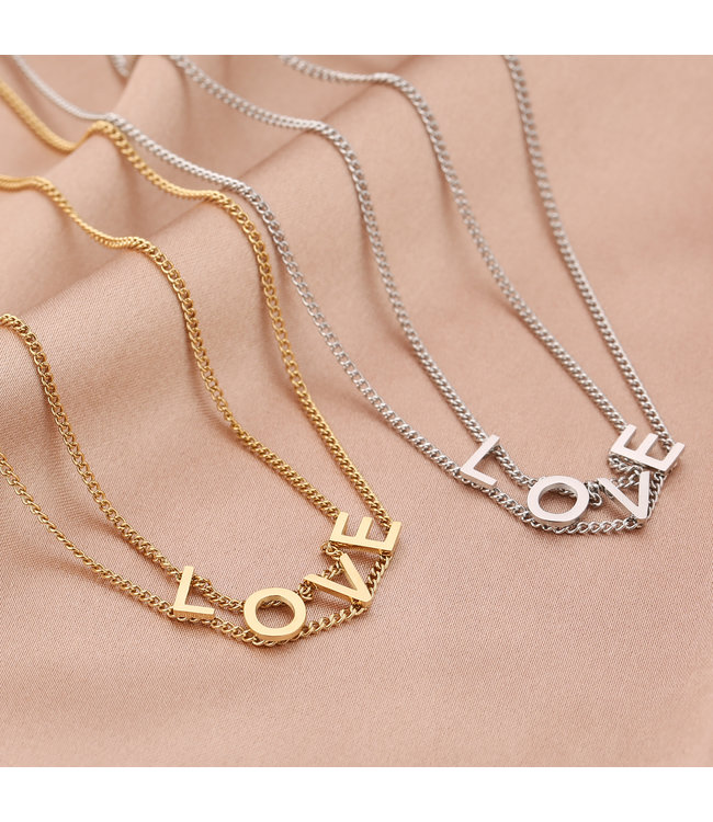 Double LOVE Necklace