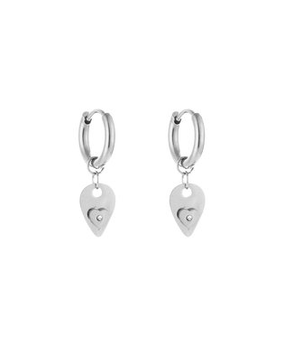 Heart Plate Earrings