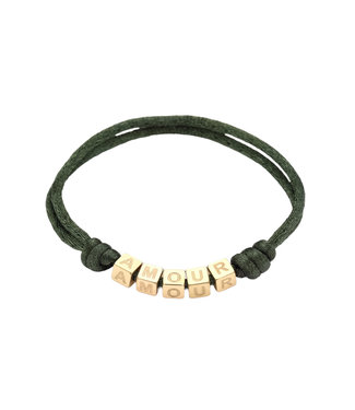 Satin Amour Bracelet / Army Green