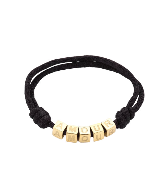 Satin Amour Bracelet / Black