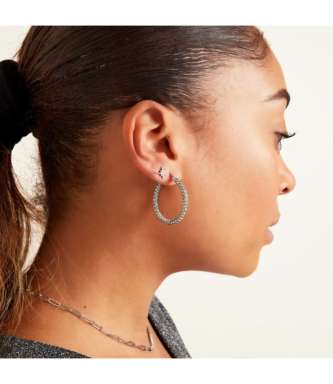 Strass Hoop Earrings / Small