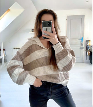 Stripes V-Neck Sweater