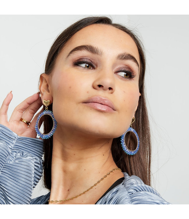 Beaded Heart Earrings