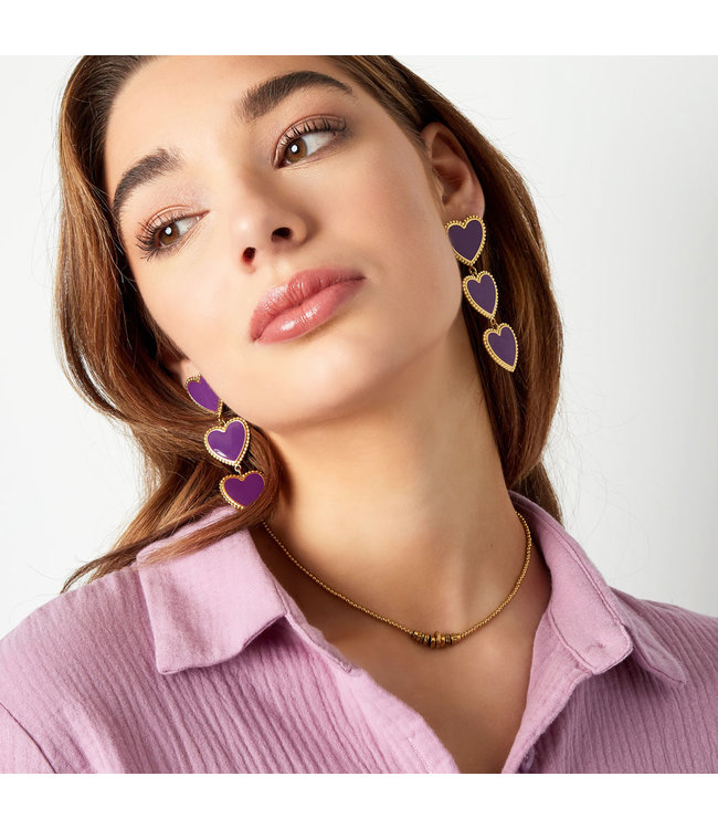 Hearts in a Row Earrings