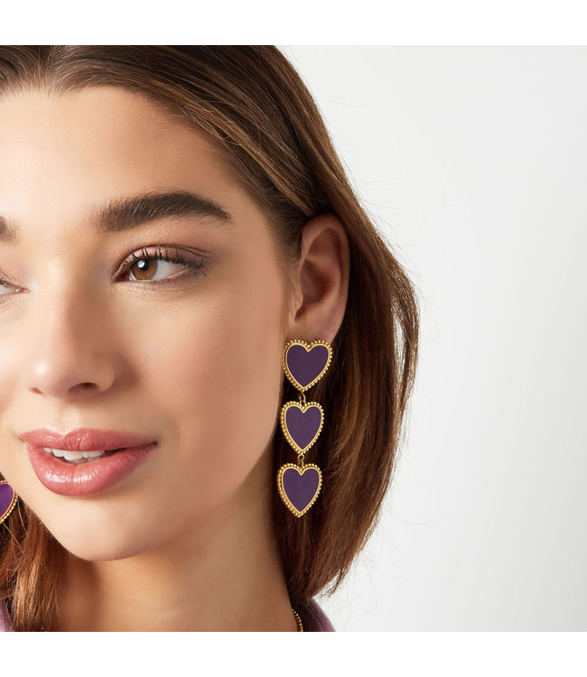 Hearts in a Row Earrings
