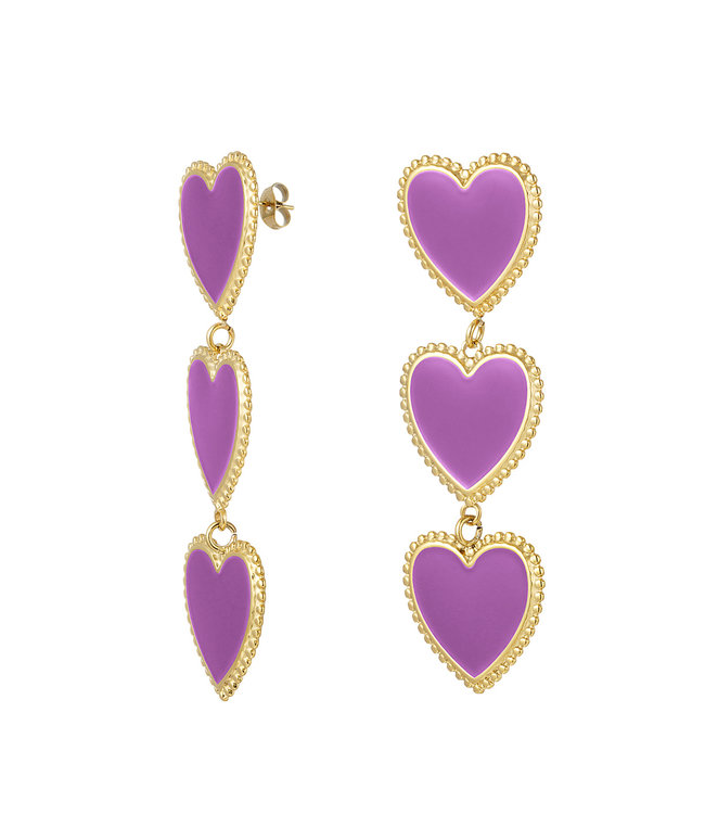 Hearts in a Row Earrings