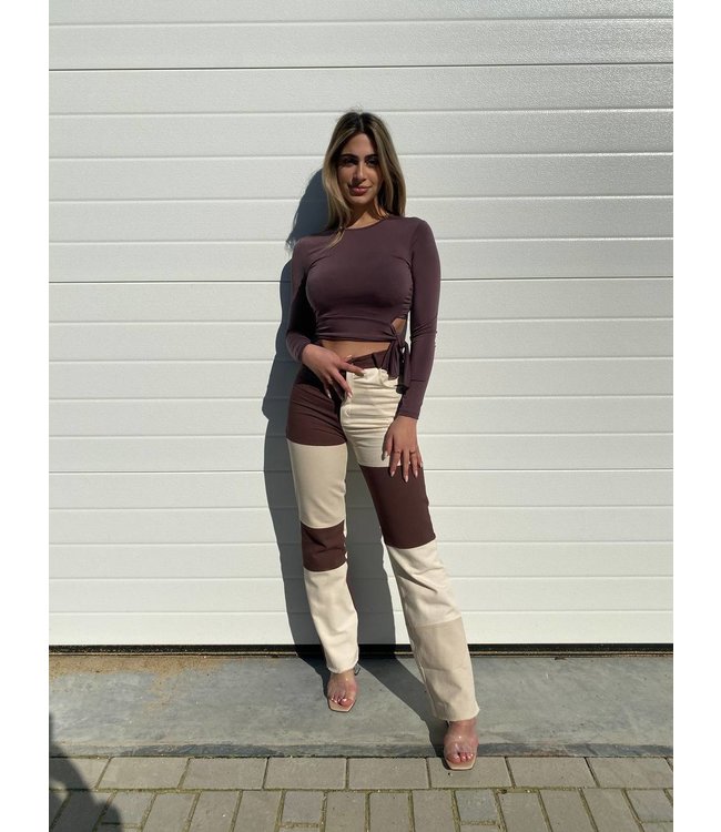 Color Blocking Jeans