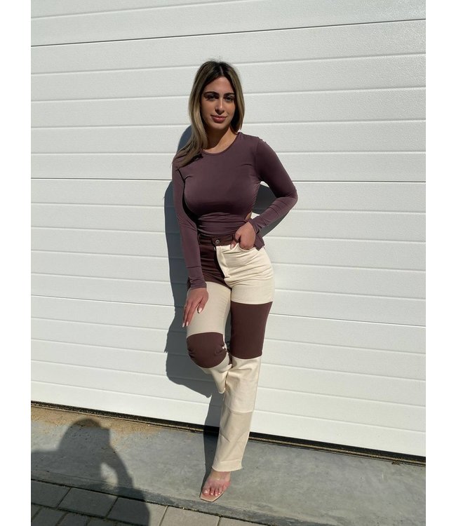 Color Blocking Jeans