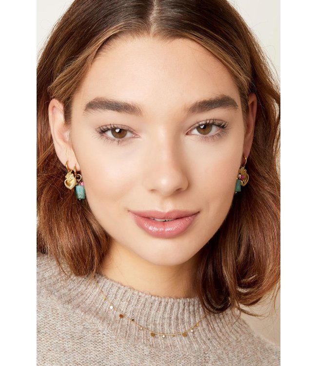 Heart Plume Earrings