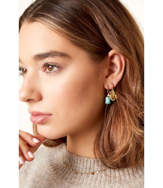 Heart Plume Earrings