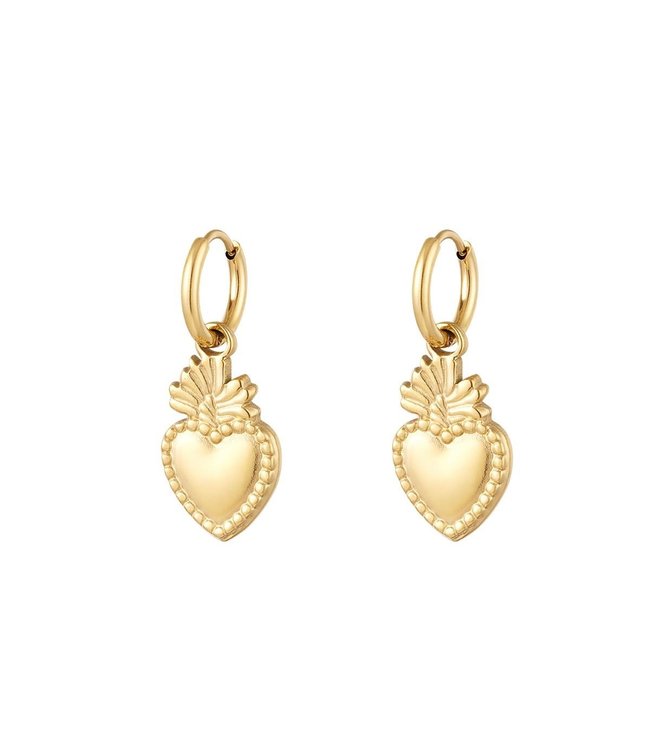 Heart Plume Earrings