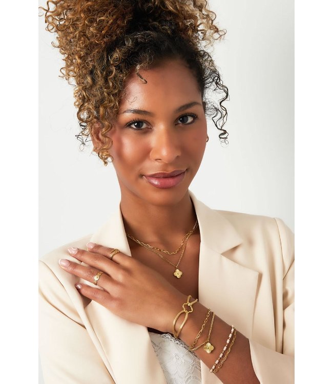 Double Heart Clover Bracelet