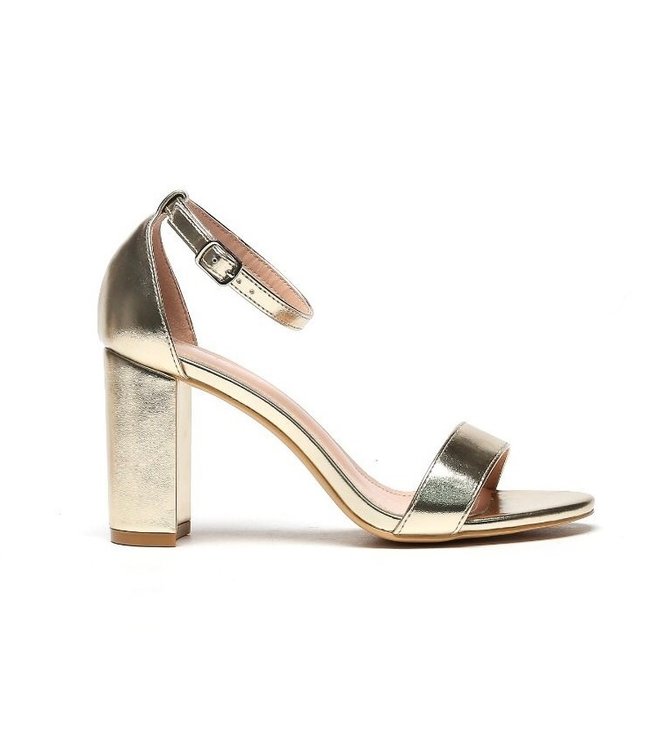 Gold Block Heels