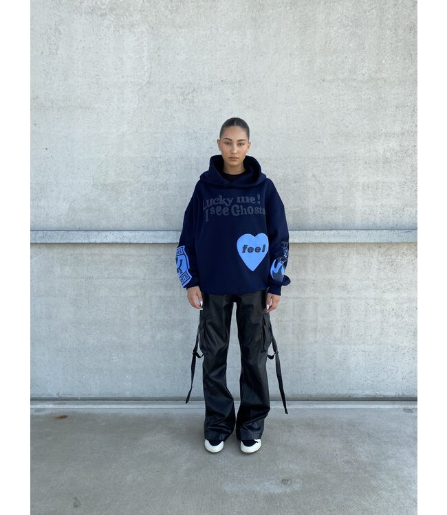 Lucky Me Hoodie / Navy Blue