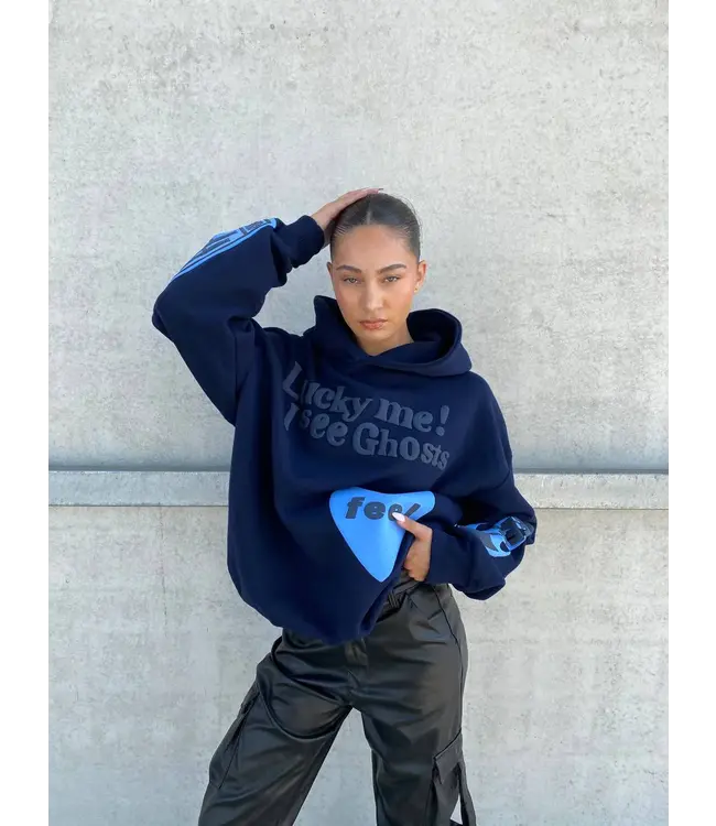 Lucky Me Hoodie / Navy Blue