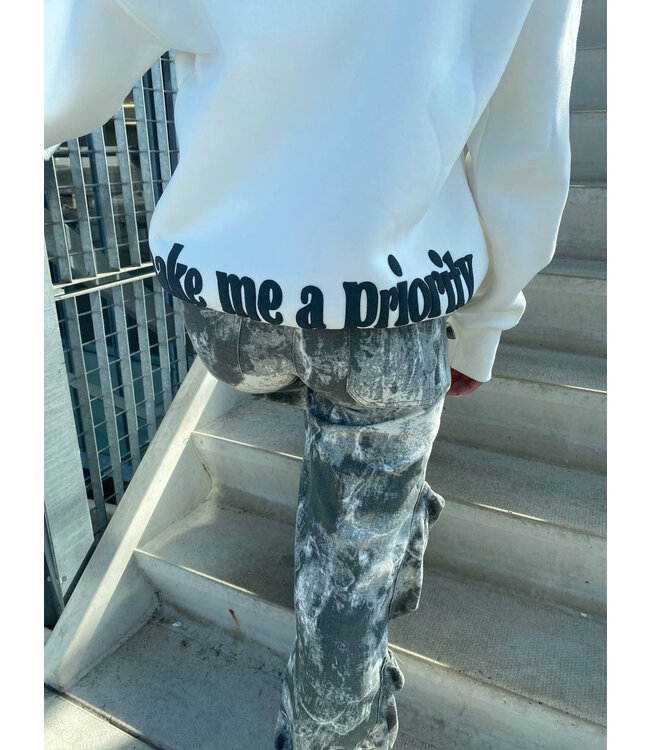 Make me a Priority Hoodie / White