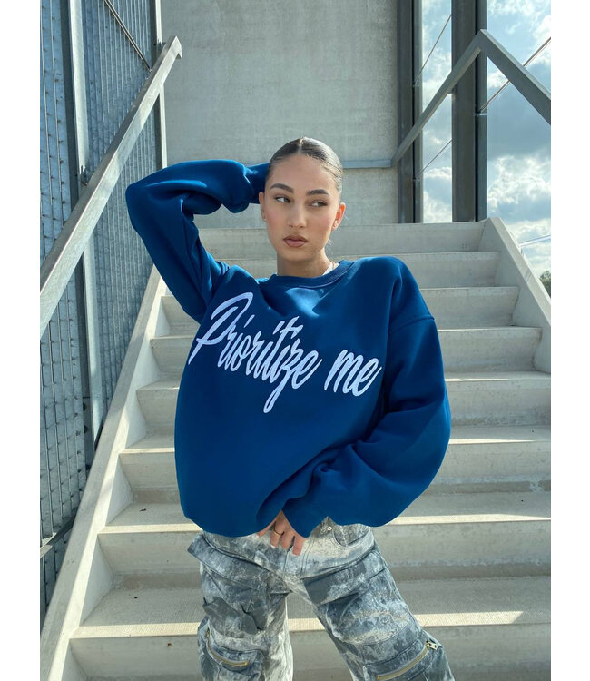 Prioritize Me Sweater / Cobalt Blue