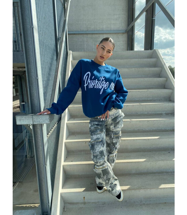 Prioritize Me Sweater / Cobalt Blue