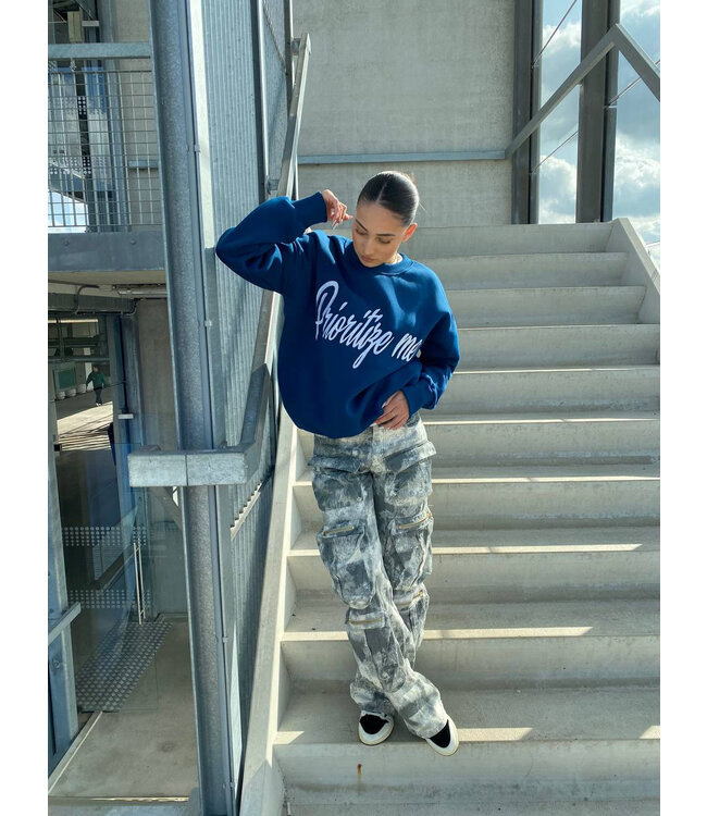 Prioritize Me Sweater / Cobalt Blue