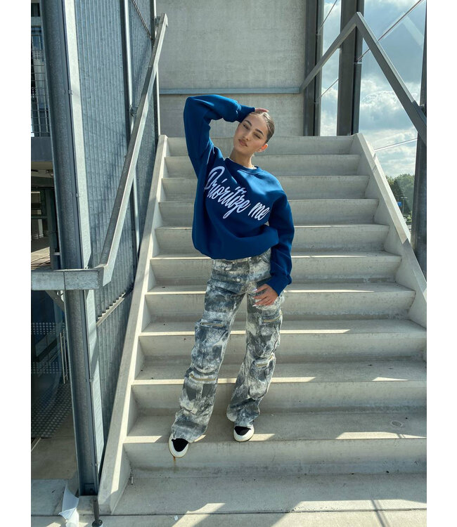 Prioritize Me Sweater / Cobalt Blue