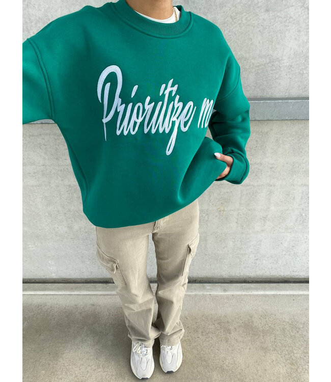 Prioritize Me Sweater / Emerald Green