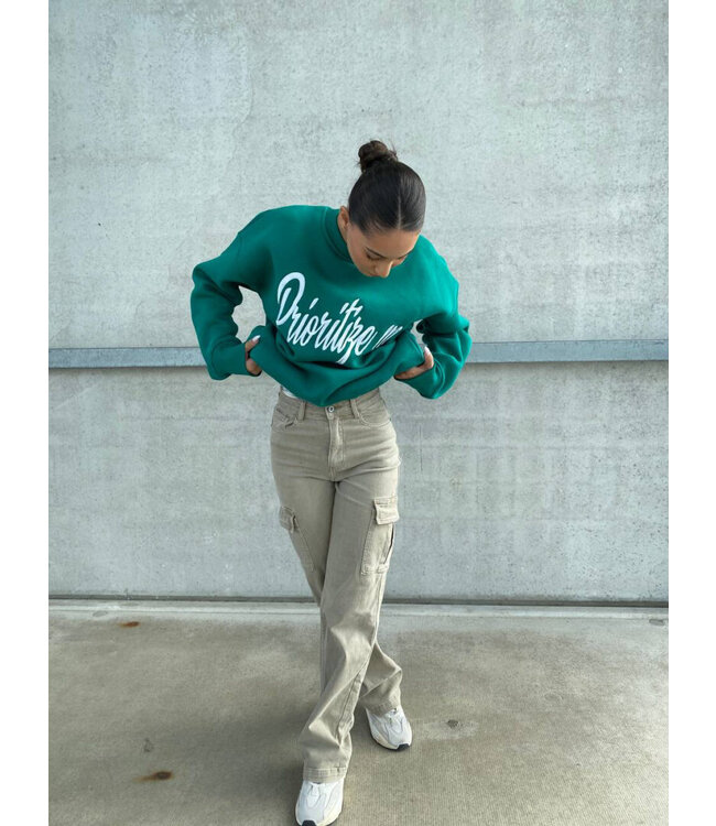 Prioritize Me Sweater / Emerald Green