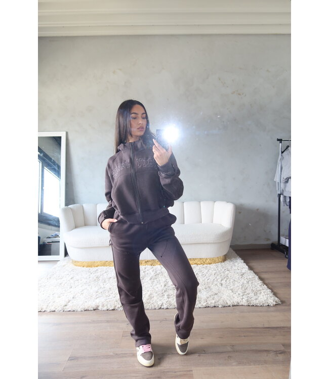 Premium Paneled Tracksuit / Meteorite Grey