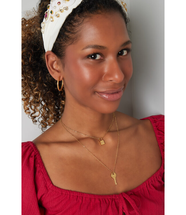 Double Key Lock Necklace