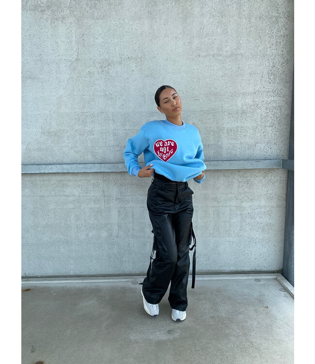 Not Friends Sweater / Light Blue