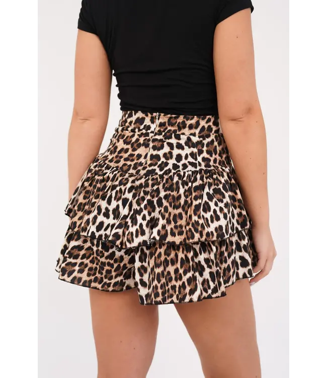 Ruffles Leopard Skort