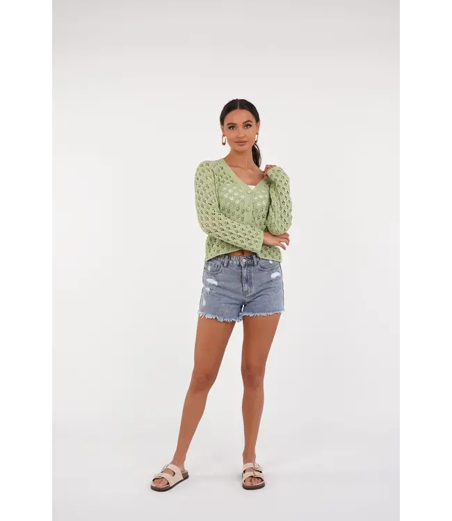 Destroyed Denim Short