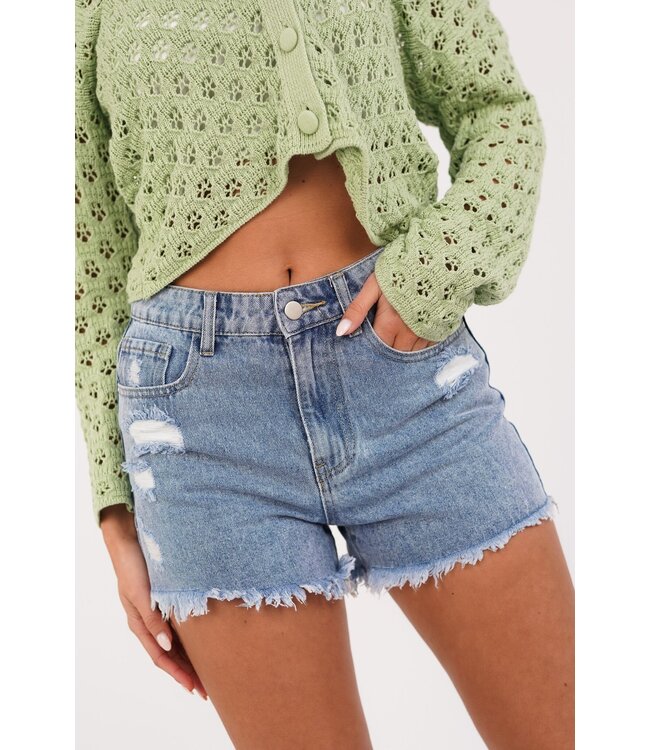 Destroyed Denim Short