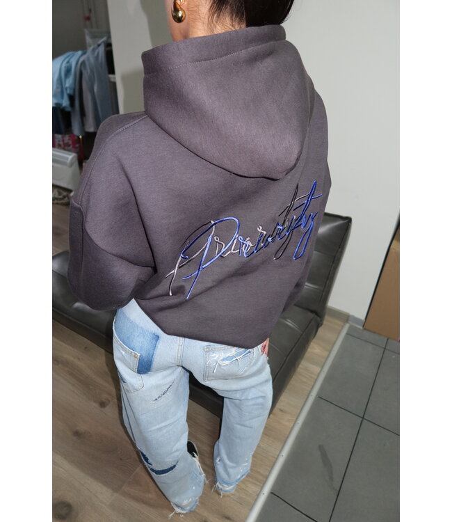 Priority Signature Hoodie / Dark Grey