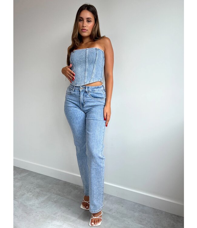 Rhinestone Jeans / Blue
