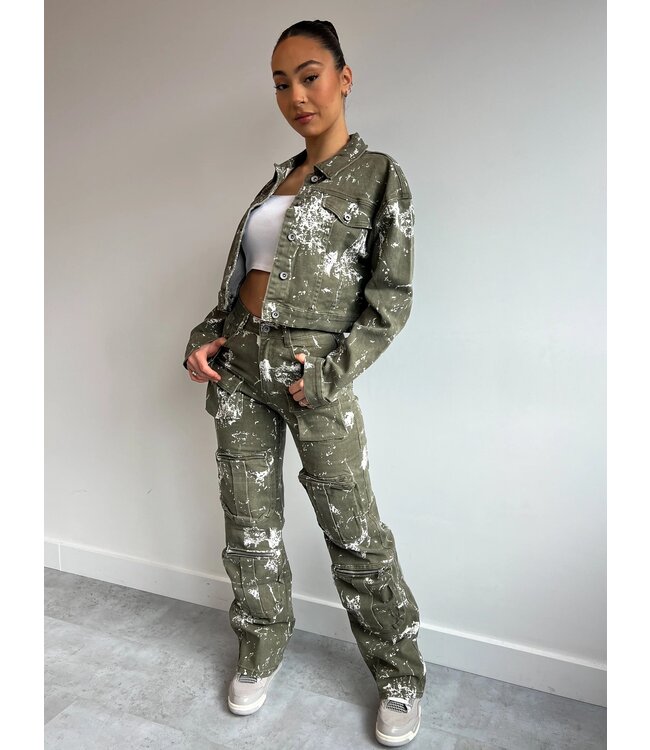Spotted Cargo Jeans
