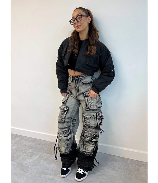 Inspired Multi Pocket Cargo Jeans