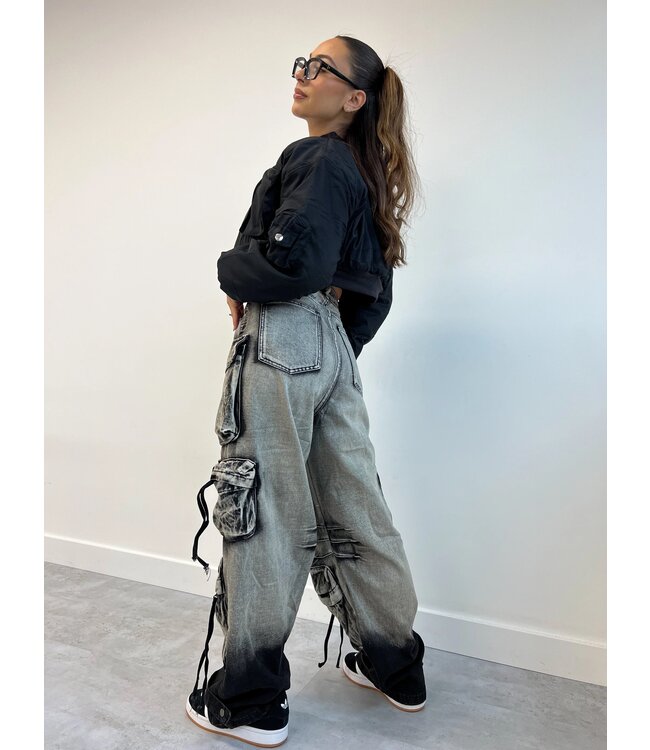 Inspired Multi Pocket Cargo Jeans