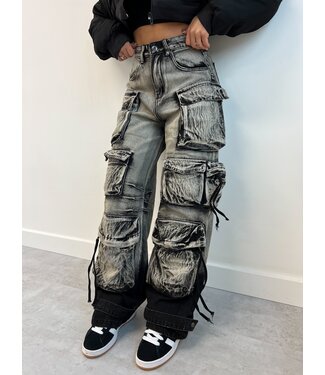 Inspired Multi Pocket Cargo Jeans