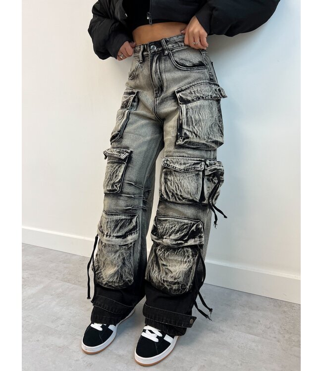 Inspired Multi Pocket Cargo Jeans