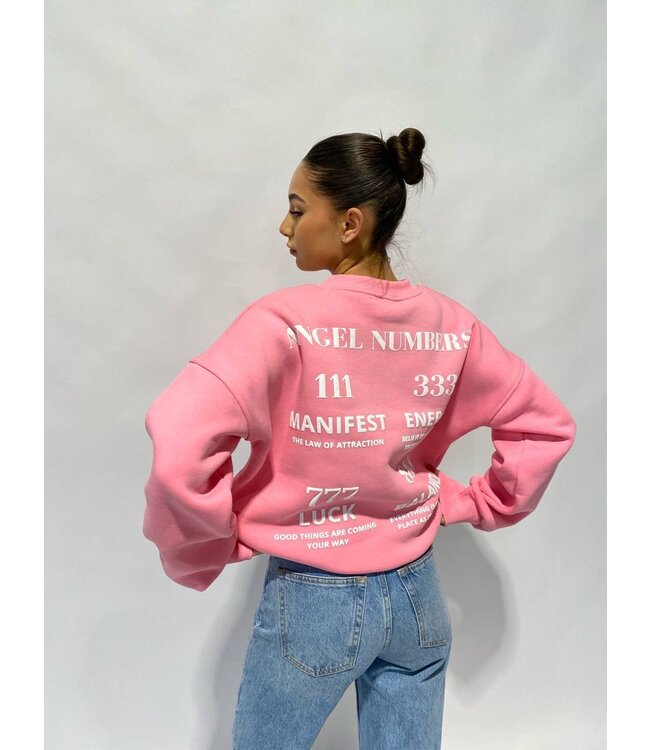 Angel Numbers Sweater / Pink