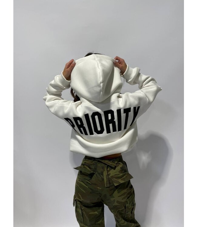 Priority Hoodie / White
