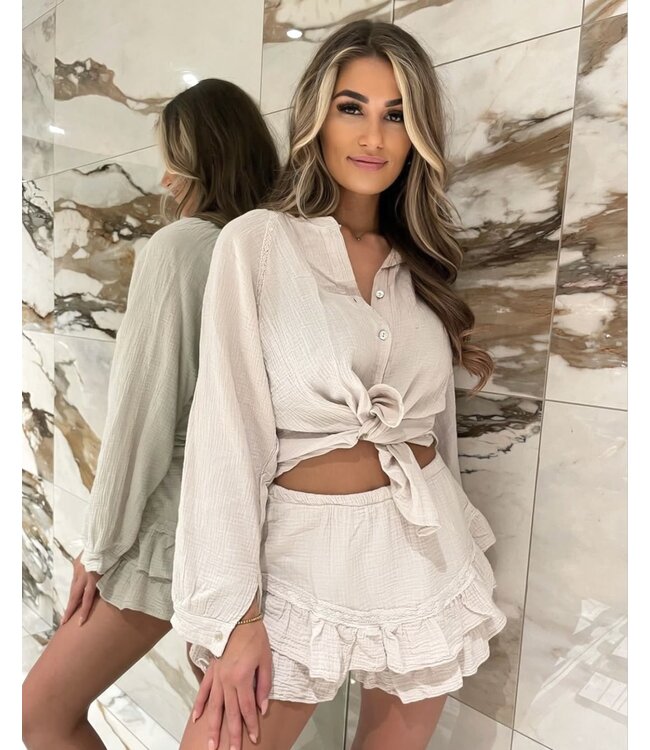 Cotton Ruffles Skort