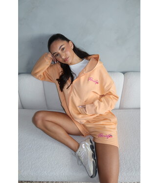 Sweet Cherry Short Tracksuit / Peach