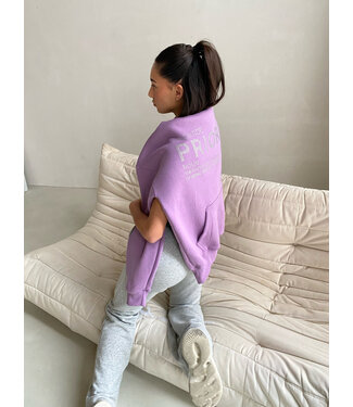 Priority Rhinestone Hoodie / Purple