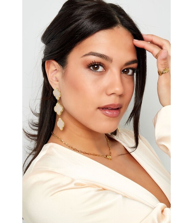 Clovers in a Row Earrings