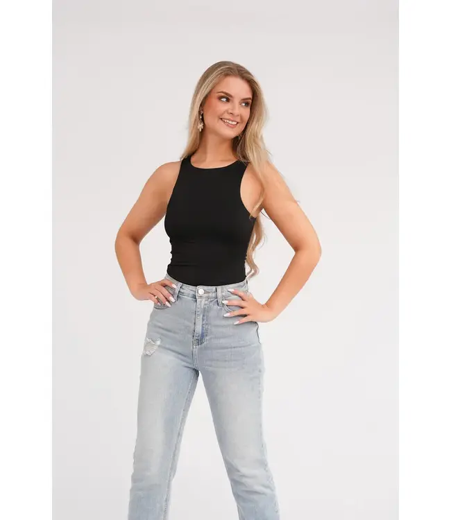 Slinky Halter Body / Black