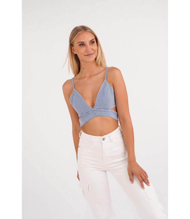 Denim Bralette Top